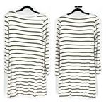 Mott50 Women's Striped Long Sleeve UPF 50 Shirt Dress White Olive Green Large Green Photo 2