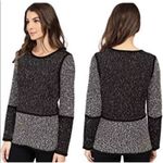 Calvin Klein  Black & White Colorblock Long Sleeve‎ Pullover Sweater Sz M Photo 1
