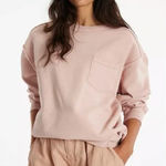 Free People NEW We The Free Wallace Pullover Crewneck Sweatshirt Pink Medium Photo 0