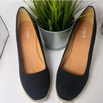 J.Crew Women’s Seville Canvas Espadrille Black Wedges Slip Ons Photo 1