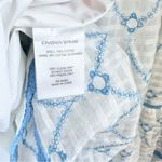 NWT Jonathan Simkhai Stripe Eyelet Gathered Mini Dress Blue Size L Photo 7