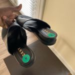 DKNY Black Leather Slippers/ Flat Slide -In Photo 2