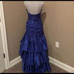 High low prom gown Blue Size 4 Photo 3