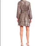 Gianni Bini  Moor Leopard Animal Print Sequin Wrap Mini Dress XS Photo 1