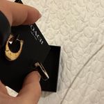 Coach  Black and Gold Arch Earrings hoops Photo 5