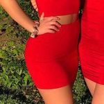 Amazon Red Two Piece Set Dress Photo 0