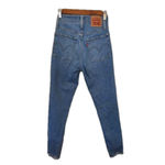Levi's  Wedgie‎ Skinny 24 Denim Medium Wash High Waisted Jeans Raw Hem Button Fly Photo 2