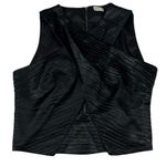 L'Agence L’AGENCE Black Faux Leather Crop Top Photo 0