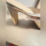 NWT THE DROP Women's Avery Square Toe Two Strap High Heeled Sandal Size 9 Gold Photo 7