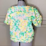 VTG 80s 90s Homemade Design Confetti Short Sleeve Sweater S Multicolor Barbie Multiple Photo 3