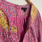 J.Crew NEW Pink Yellow Embroidered Romper Floral Belted Pockets Resortwear Photo 5