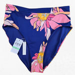 Trina Turk Breeze High Waist Floral Print Swimwear Cheeky Bikini Bottoms Size 8 Photo 0