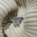 ALLSAINTS  Ivory Witby Jumper Knit Relaxed Asymmetric Zip Up Sweater Size S Photo 2
