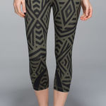 Lululemon athletica Geometric Leggings in Black and Olive Photo 0