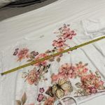 Free Kisses Women’s  White Top Shirt With Pink Flowers & Butterflies Plus Size 1X Photo 8