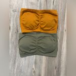 Zenana Outfitters  mustard and army Green Bandeau Set OS NWOT Photo 1