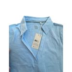 Boden Long Sleeve Collared Polo Shirt Light Blue Cotton Blend Women's Size S NWT Photo 1