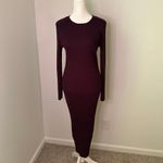 Jason Wu  dark purple knit long sleeve midi sweater dress size XL Photo 1
