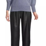 Brochu Walker Saskia Relaxed V-neck Sweater Cotton Wool Blue Size Small Photo 0