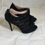 Lauren Lorraine Black Lace Peep Toe Heels Size 8 Photo 2