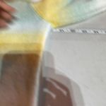 Loft Nwt  Women's Space Dye Crew Neck Pullover Sweater Yellow Green‎ Size Small Photo 6