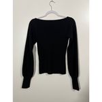 Reformation Hart Cashmere Sweater in Black Size Small Deep V-Neck Photo 2