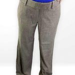 Ann Taylor  Brown Wool Flare Leg Flat Front Dress Pants Photo 0