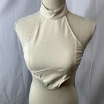 Pretty Little Thing faux Leather a halter neck crop top size 6 Photo 6