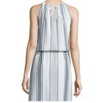 Joie  size M 100% silk sundress striped navy white. Photo 1