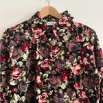 NWT Weili Zheng Velvet Floral Button Front Runway Maxi Dress Coat Duster Size L Pink Size L Photo 8