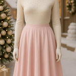 Ralph Lauren Lauren Pink A-Line Midi Skirt Cotton Lined 22W Photo 0