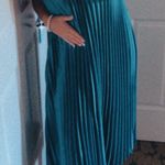 Sam Edelman Turquoise Pleated Midi Dress Photo 2