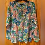 J.Crew Cotton Tie-Front Gathered Sleeves Ruffle Top in Fairy Floral Size XS Photo 2