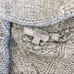 Vince Stella Alpaca Wool Cable Knit Hooded Duster Cardigan: Heathered Grey Photo 9