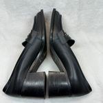 Free People Hayden Black Leather Heeled Loafers Chain Accent Size 41 US 10 Photo 11