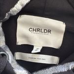 CHRLDR Black Hoodie With Silver Metallic Stripe M Black $118 Retail NWT Size M Photo 1