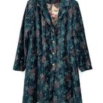 JOE BROWNS Remarkable Crushed Velvet Coat Teal Floral 16 Green Photo 0