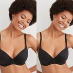 Aerie Sunnie Demi Push Up Bras in Black Size 36A Set of Two Photo 1
