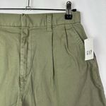 Gap Green High Rise Pleated Khaki Mom Camp Shorts 4 Photo 3