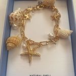 House of Harlow 1960 viral Gold Shell and Pearl Necklace and Bracelet Set Photo 5