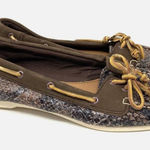 Sperry  Top-Sider Women's Firefish Boat Shoes Brown Python Print Leather Size 6​ Photo 0