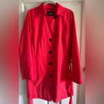 Lands' End Lands’ End Women’s Crimson Dawn Cotton‎ Blend Harbour Trench Coat Size Large Photo 14