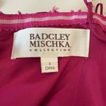 Y2K Vintage | BADGLEY MISCHKA Collection | Pink silk Rosette Strapless Dress | 0 Photo 5