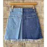 Revice Denim NWT Revice Coast To Coast 2 Tone Mini Denim Jean Skirt 26 Distressed Photo 6