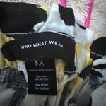 Who What Wear  Yellow Black Printed Drawstring High Waist Woven Shorts Medium Photo 3