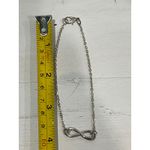 Infinity anklet Silver Tone Chain Link Delicate Minimalist Jewelry Photo 3