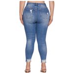 Wax Jean Wax Jeans High Waist Ripped Skinny Jeans Medium Wash Photo 1