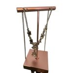 Givenchy  Silver-Tone Multi Crystal Pendant Adjustable Y-Neck Necklace Women Photo 2