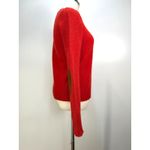 Ralph Lauren Crewneck Wool Pullover Sweater Elbow Patch Red Preppy Photo 6