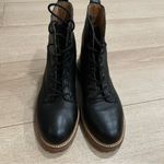 Madewell  Women’s Clair Lace Up Boot Black Leather Combat Size 5.5 Photo 3